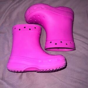 Kids Pink Croc Boots size 11